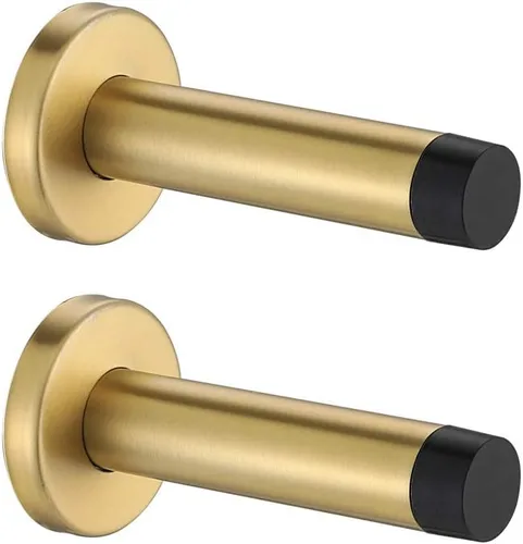 Miniatura 19 de JQK Tope de puerta, acero inoxidable 304 de grosor de 0.039 pulgadas (0.039 in), amortiguador de sonido, tope de puerta, protetor, 2 unidades, Punta