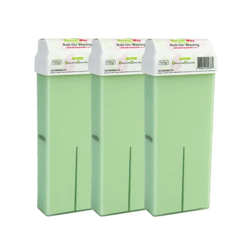 Cartucho de depilación natural roll-on – Rodillo de depilación 100% orgánico – Sin residuos (paquete de 3)