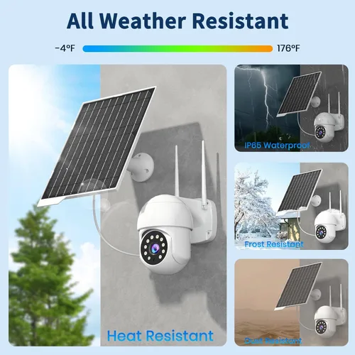 Miniatura 3 de Paquete de 2 paneles solares de 9 W, impermeable IP65, cargador de alta eficiencia con cable USB-C de 10 pies y adaptador micro USB, funciona
