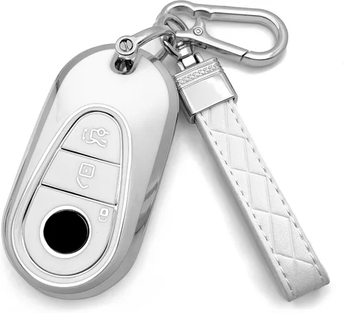 Miniatura 39 de Adecuado para llaves Mercedes Benz. Funda de llave de TPU suave avanzada es compatible con CLS CLK AMG CLK GLC GLE GLS ML SL SLK A C E R S G Llave