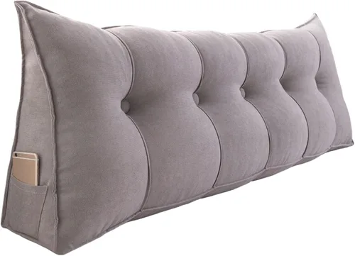 Miniatura 13 de Almohadas de lectura para cama de tamaño Queen para adultos, cojín lumbar de apoyo para cabecera, almohadas triangulares de cuña para dormir