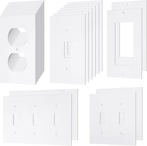 Miniatura 10 de Tondiamo 46 Paquetes de Almohadillas de Aislamiento para Tomacorrientes, Selladores de Placas de Pared para Ahorro de Energía Eléctrica, Aislamiento