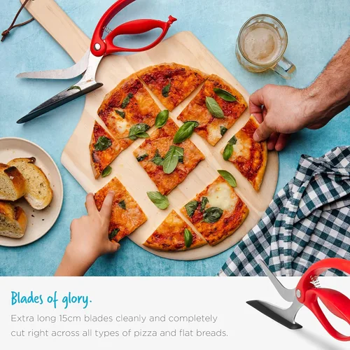 Miniatura 9 de Dreamfarm Scizza Tijeras de pizza 2 en 1 fáciles y ergonómicas con cuchillas de acero inoxidable y servidor de rebanadas antiadherente, color negro