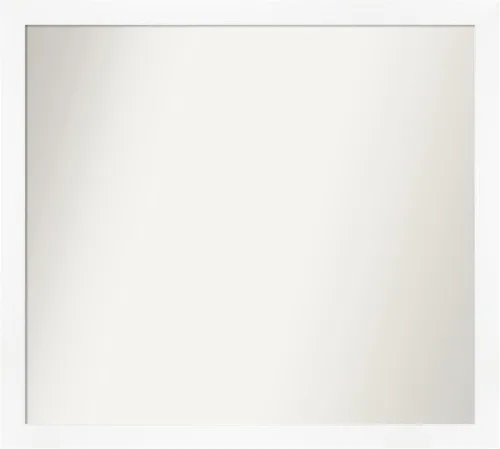 Miniatura 521 de Amanti Art Espejo de baño blanco para sobre el fregadero, 24 x 24 pulgadas, hecho a medida, espejo de tocador cuadrado blanco estrecho, marco