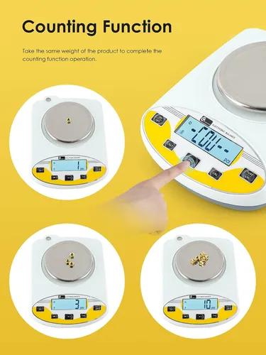 Miniatura 5 de CGOLDENWALL Báscula de laboratorio de precisión, 500 gX0.0.04 oz, balanza electrónica analítica báscula de laboratorio digital Báscula de joyería