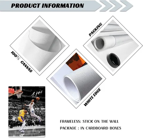 Miniatura 9 de Póster firmado de la superestrella de baloncesto Victor Wembanyama para niños, para la habitación de los fanáticos, decoración de pared, pósteres