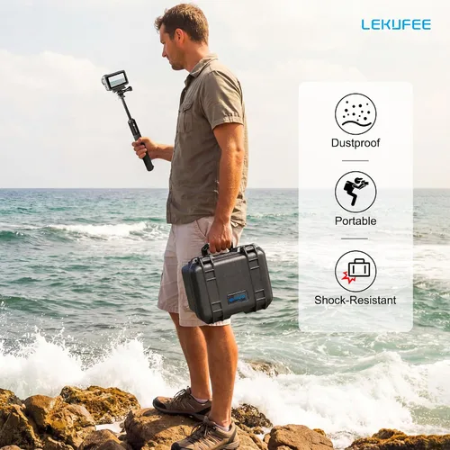 Miniatura 8 de Lekufee Funda rígida impermeable para DJI Osmo Action 6, Osmo Action 5 Pro/4/3, combo de aventura, combo estándar y más accesorios (solo funda)