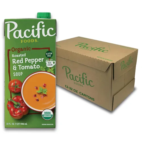 Miniatura 13 de Pacific Foods Sopa orgánica de pimiento rojo asado y tomate, cartón de 32 onzas