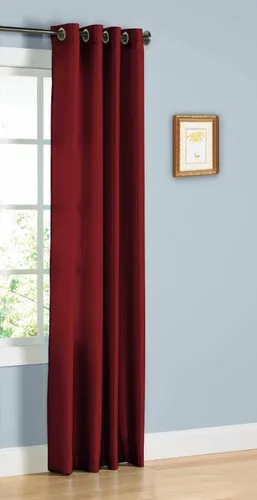 Miniatura 26 de 1 cortina de seda sintética para ventana, panel sólido de 55 x 63 pulgadas, 84 pulgadas, 95 pulgadas y 108 pulgadas de largo, ojales de bronce Negro