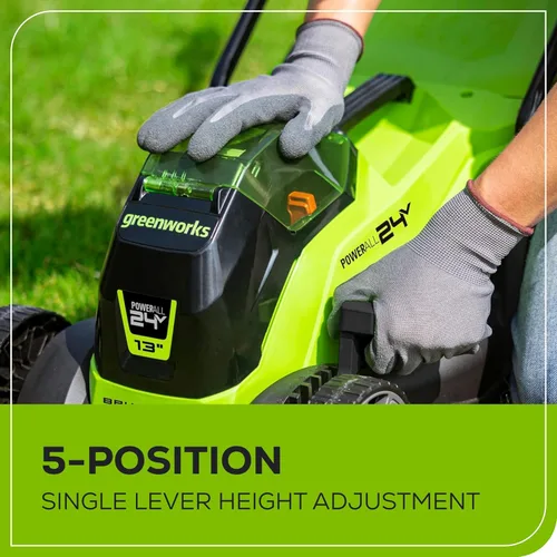 Miniatura 7 de Greenworks Cortacésped inalámbrico de 24 V 13 pulgadas (empuje), batería de 4.0 Ah, cargador + batería adicional de 4.0 Ah