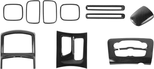 Miniatura 11 de Hoolcar para Dodge Charger 2015+ Kit de Embellecedores de Decoración Interior, Panel Central de Control del Tablero, Embellecedor del Panel