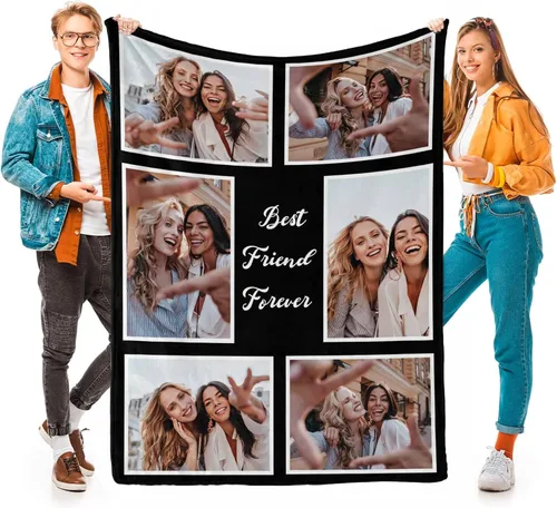 Miniatura 18 de D-Story Mantas personalizadas con fotos, regalos personalizados para parejas, regalos de aniversario y cumpleaños para esposa, marido, novia, novio