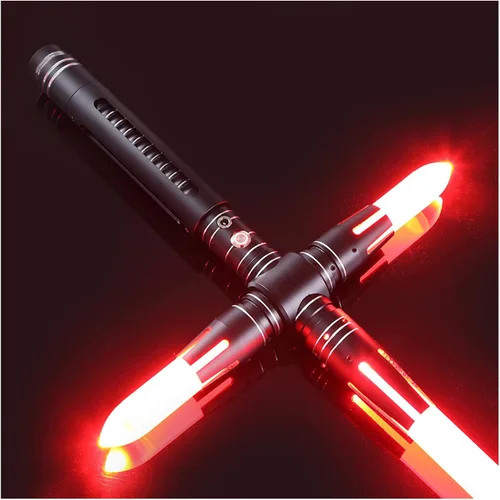 Sables de luz para adultos, sables de luz de duelo reales pesados para adultos, cosplay con cambio de color infinito RGB19 y 7 juegos de fuentes de