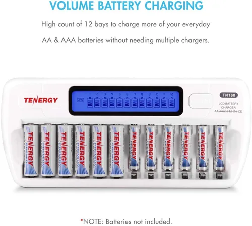 Miniatura 8 de Tenergy Paquete de 36 pilas recargables AA y AAA NiMH de alta calidad, pilas AA y AAA de 1.2 V, ideales para dispositivos electrónicos diarios