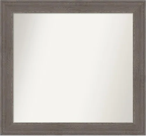 Miniatura 177 de Amanti Art Espejo de pared personalizado no biselado (24.5 x 24.5 pulgadas), marco gris marrón alta, varios tamaños personalizados, espejo de baño