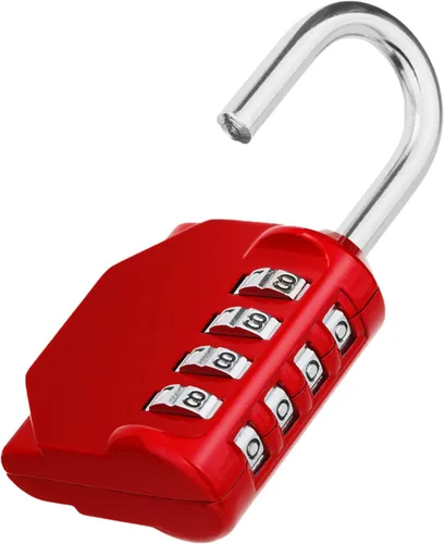 Miniatura 35 de ZHEGE - Candado pequeño para casillero de gimnasio, candado de combinación de 4 dígitos con etiqueta de nombre DIY, candado con teclado numérico
