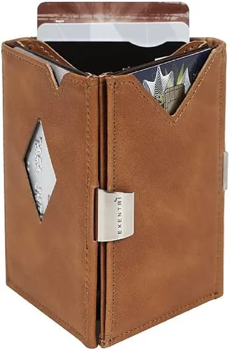 Miniatura 7 de Cartera de cuero triple - Bloqueo RFID con clip de bloqueo de acero inoxidable
