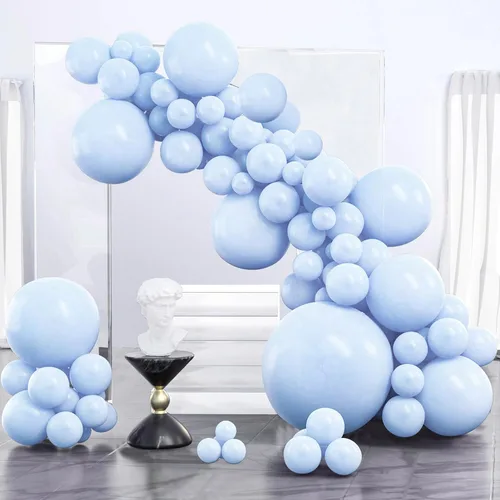 Miniatura 158 de PartyWoo Globos de color azul pizarra, 100 unidades, diferentes tamaños, paquete de 18, 12, 10, 5 pulgadas, azul marino, azul polvoriento, bohemio