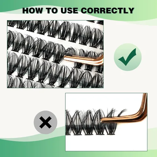 Miniatura 39 de Extensiones de racimos de pestañas 300 piezas, pestañas individuales 40D 0.07D rizado 11mm, para colocar en casa, bandeja grande de volumen