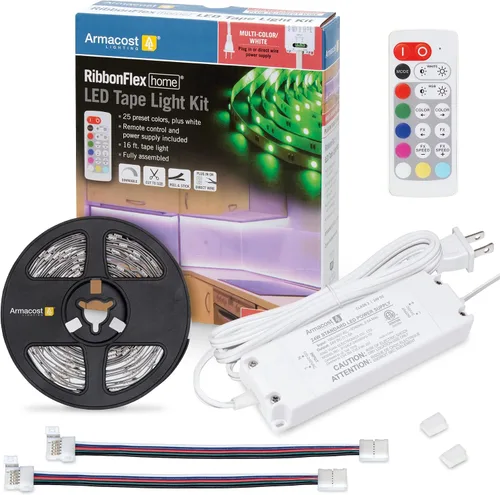 Miniatura 8 de Armacost Lighting Kit de luz en cinta LED regulable para AC del hogar, blanco cálido suave (1.5M) 424502 2700K blanco cálido 5 m