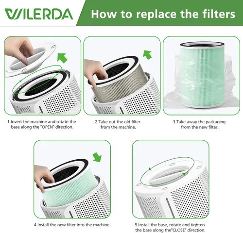 Miniatura 6 de Paquete de 2 filtros HEPA KILO para mascotas, compatibles con Afloia KILO, KILOPLUS, KILOPRO, MIRO, MIRO PRO y MORENTO MR-Kilo, Kalo Air Pur ifier