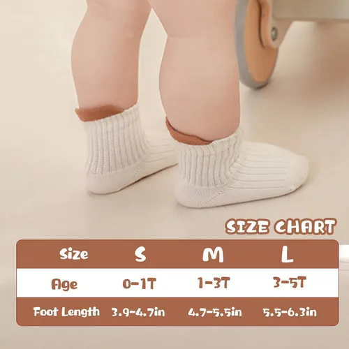 Miniatura 4 de BONANGEL Baby Socks with Grips, 8 Pairs Non Slip Cotton Ankle Socks for Toddler Girls Boys Infants Kids 0-5 Years Old