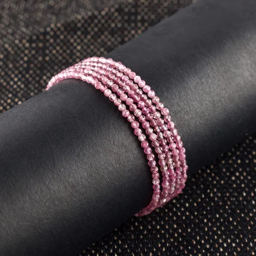 Miniatura 20 de YANARA Gemstone Bracelets For Women Birthstone, Natural Gemstone Layered Micro-Beads, Dainty Handmade Jewelry Chakra Energy Healing Crystals Silver