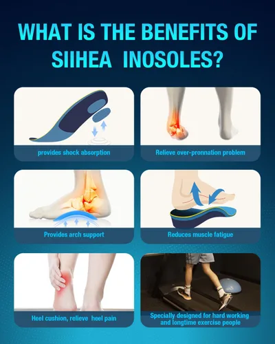 Miniatura 6 de SIIHEA Insertos de zapatos con soporte de arco, absorción de impactos estructurales huecos, plantillas ortopédicas para zapatos para aliviar