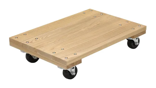 Miniatura 2 de Vestil HDOS-1624-9 Plataforma de plataforma sólida de madera dura con ruedas de goma dura, capacidad de 900 libras, 24 pulgadas de largo x 16