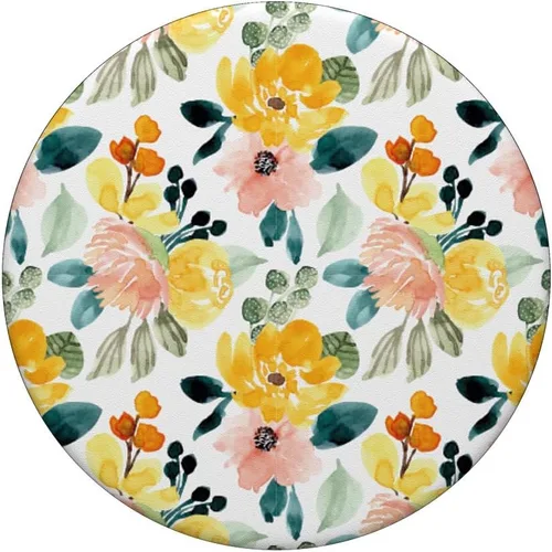 Miniatura 3 de Amarillo rosa rosa floral naranja diseño de flores para mujeres niñas PopSockets agarre y soporte para teléfonos y tabletas