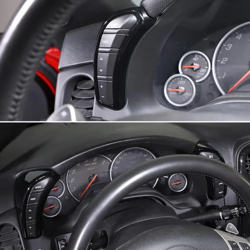 Miniatura 7 de Cubierta de botón para salpicadero compatible con Chevy Corvette C6 2005-2013, bisel del velocímetro, accesorios interiores del marco