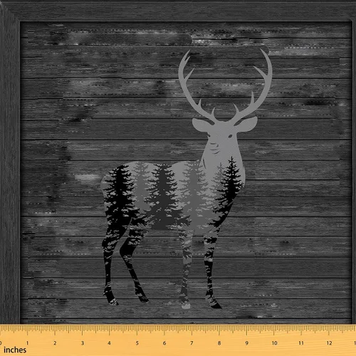 Miniatura 17 de Tela de ciervo bonita por yarda para niñas y niños, decoración de caza de ciervos, impermeable, tela para exteriores, estampado de pata de oso
