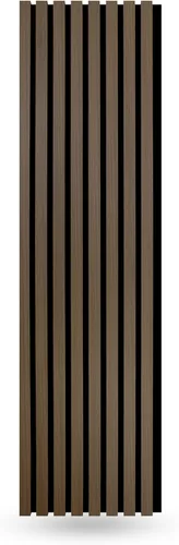 Miniatura 17 de Paquete de 2 paneles acústicos de pared de madera de 94 x 12.6 pulgadas, listones 3D insonorizados para paredes y techos, elegantes paneles Nogal