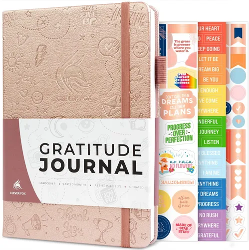Miniatura 10 de Clever Fox Diario de gratitud grande – Diario de felicidad, positividad y afirmación – Cuaderno diario inspirador, 3 meses, 8.3 x 11 pulgadas