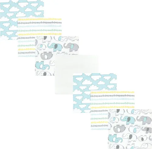 Miniatura 141 de Hudson Baby Paquete de mantas receptoras unisex de franela de algodón para bebé, ballena azul, talla única Azul ballena