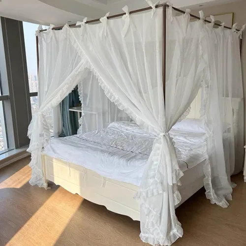 Miniatura 13 de Obokidly Oldshools - Mosquitera de encaje retro estilo moderno para niñas, adultos, mujeres, cama Queen King Cal
