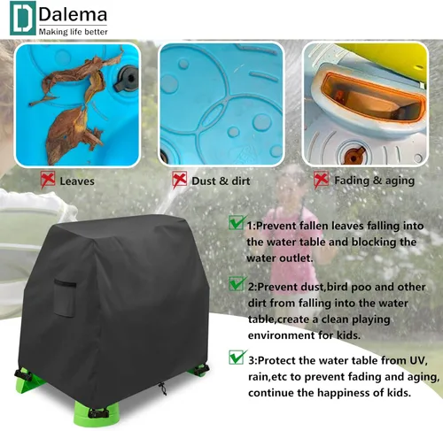 Miniatura 5 de Cubierta para mesa de agua para niños, resistente al aire libre, 600D, impermeable, anti-UV, a prueba de polvo, para niños, compatible con Step2