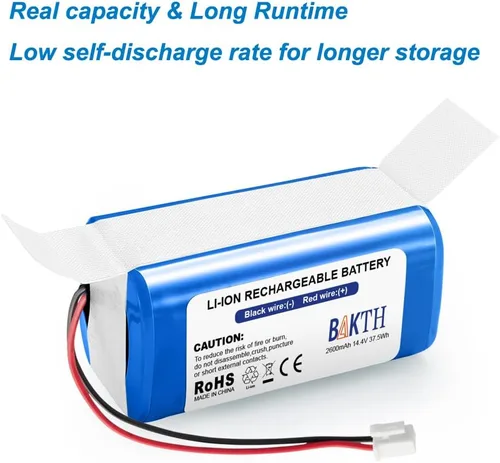 Miniatura 6 de BAKTH Batería de repuesto RVBAT850 de 14.4V 2600mAh para Shark Ion R75, R85, RV761, RV850C, RV851WV, RV871, RV1000S, RV1100VL, RV1001AE, UR1000SR