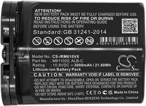 Miniatura 2 de Cameron Sino Batería para iRobot Braava Jet M6 PN: iRobot ALB-C, M611020 2000mAh / 21.60Wh