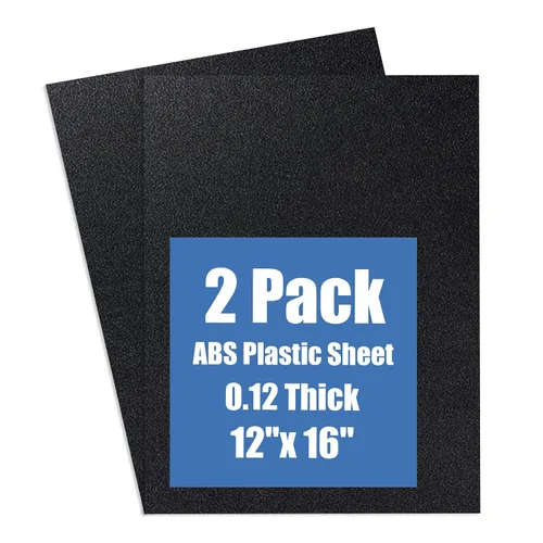 Miniatura 12 de Kinlink - Lámina de plástico ABS negra de 8" x 12" x 0.04" flexible, moldeable, con alta resistencia al impacto y alta resistencia a la tracción