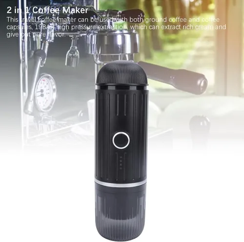 Miniatura 2 de Máquina de café portátil, 8.5 fl oz de calefacción eléctrica de viaje, cafetera de viaje para cocina, electrodomésticos de viaje con bolsa