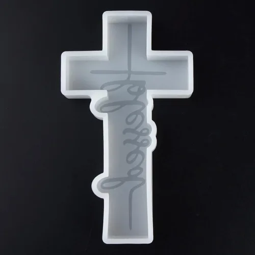 Miniatura 6 de SOBEIT Blessing Cross - Molde de freshie para coche, molde de freshie de fe religiosa, molde de resina de silicona para hacer freshie perlas Molde