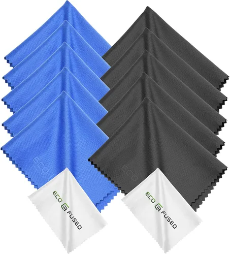 Miniatura 10 de Eco-Fused Paños de limpieza de microfibra, paquete de 40 (6 x 7 pulgadas) para limpiar lentes, anteojos, lentes de cámara, tabletas, teléfonos