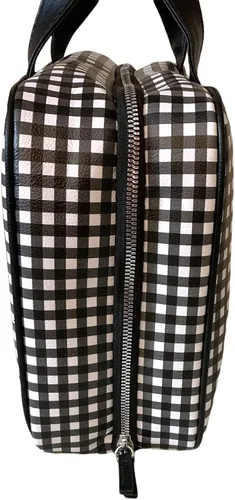 Miniatura 2 de Steve Madden Estuche cosmético Weekender para mujer, Negroblanco, talla única , Estuche de transporte cosmético