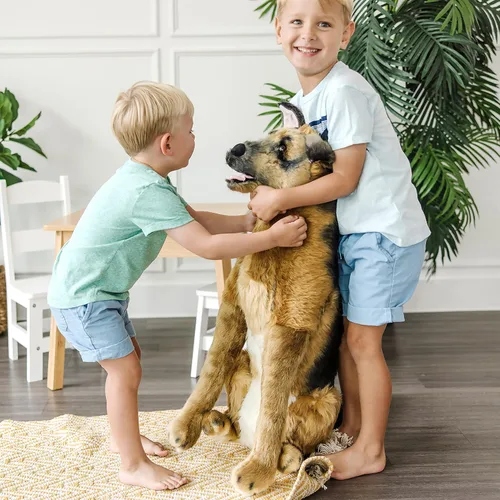Miniatura 5 de Pastor alemán de peluche gigante Melissa & Doug (más de 2 pies de altura)