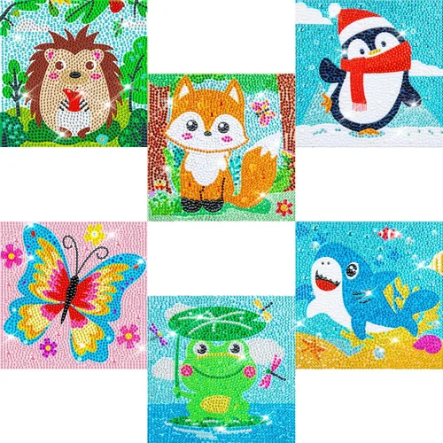 QEUOYSS Kits de arte de diamantes 5D para niños principiantes, kits fáciles de artes y manualidades para niños de 8 a 12 años, juego de manualidades