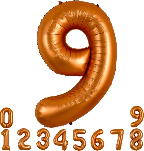 Miniatura 52 de TONIFUL 40 Inch Pastel Blue Number 8 Foil Balloons Large Mylar Foil Digital 8 Balloons for 8th Birthday, Gender Neutral Party, Baby Shower, Oro rosa