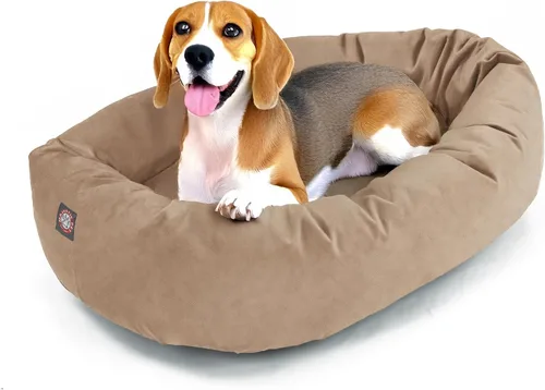Miniatura 35 de Majestic Pet Cama para Perros Grandes Lavable de 40 Pulgadas, Mueble Ortopédico en Forma de Donut para Perros Grandes, Almohadilla y Alfombra de Gris