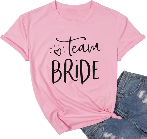Camisa de novia para mujer, camiseta de boda para luna de miel, camisas divertidas para novia, vacaciones, manga corta, despedida de soltera,