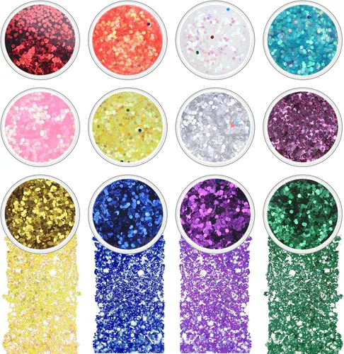 Miniatura 3 de Kit de moldes de resina de silicona, 26 piezas, moldes epoxi, fundición grande con 12 lentejuelas de purpurina para fundición UV, incluyendo esfera